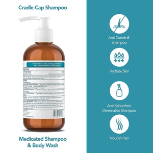 Shampooing médicamenteux de marque privée et nettoyant pour le corps-Le shampooing antipelliculaire pour bébé aide à la coiffe du berceau et à la dermatite séborrhéique réduit les rougeurs - Product Image 2