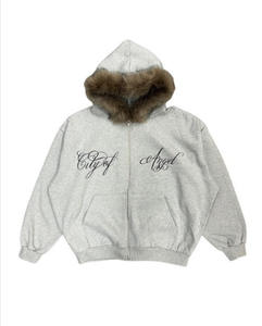 Giacca con <span class=keywords><strong>Cappuccio</strong></span> in <span class=keywords><strong>Pelliccia</strong></span> Sintetica Spessa e Calda, <span class=keywords><strong>Felpa</strong></span> Sportiva con Texture in Pile, Vestibilità Ampia Retrò con Chiusura a Cerniera per Donne - Product Image 3