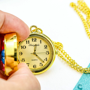 ساعة نسائية ظريفة معلقة من البرسيم المحظوظ تدور في المدرسة الابتدائية ساعة يد كوارتز مع سلسلة مفاتيح - Product Image 4