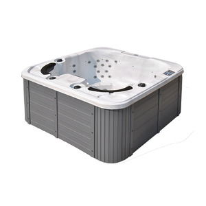 Bain à remous pour <span class=keywords><strong>4</strong></span> <span class=keywords><strong>personnes</strong></span> avec 53 jets, spa <span class=keywords><strong>extérieur</strong></span>, piscine en acrylique Aristech # Cadre en acier inoxydable 304 certifié CE UL pour la maison et le jardin - Product Image 1