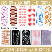 Chaussettes de sport personnalisées pour femmes avec logo brodé jacquard, en coton écologique, antidérapantes, pour yoga, pilates, cyclisme, avec grip aux orteils, respirantes