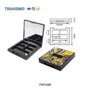 Empaque Ecológico para Sombra de Ojos, Marca Privada, Envase Vacío para Sombra de Ojos, Paleta de 4 Sombras de Ojos con Espejo - Product Image 2