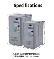 Inversores de Frecuencia Variable (VFD) de Alta Frecuencia 5.5KW/7.5KW 220V 380V para Husillos, Convertidor de Frecuencia AC, Venta Directa de Fábrica