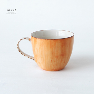 JOYYE Céramique <span class=keywords><strong>sous</strong></span> émaillée peinte à la <span class=keywords><strong>main</strong></span> Brushing Glaze Thème d'automne Tasses à thé en céramique Tasses à café - Product Image 3