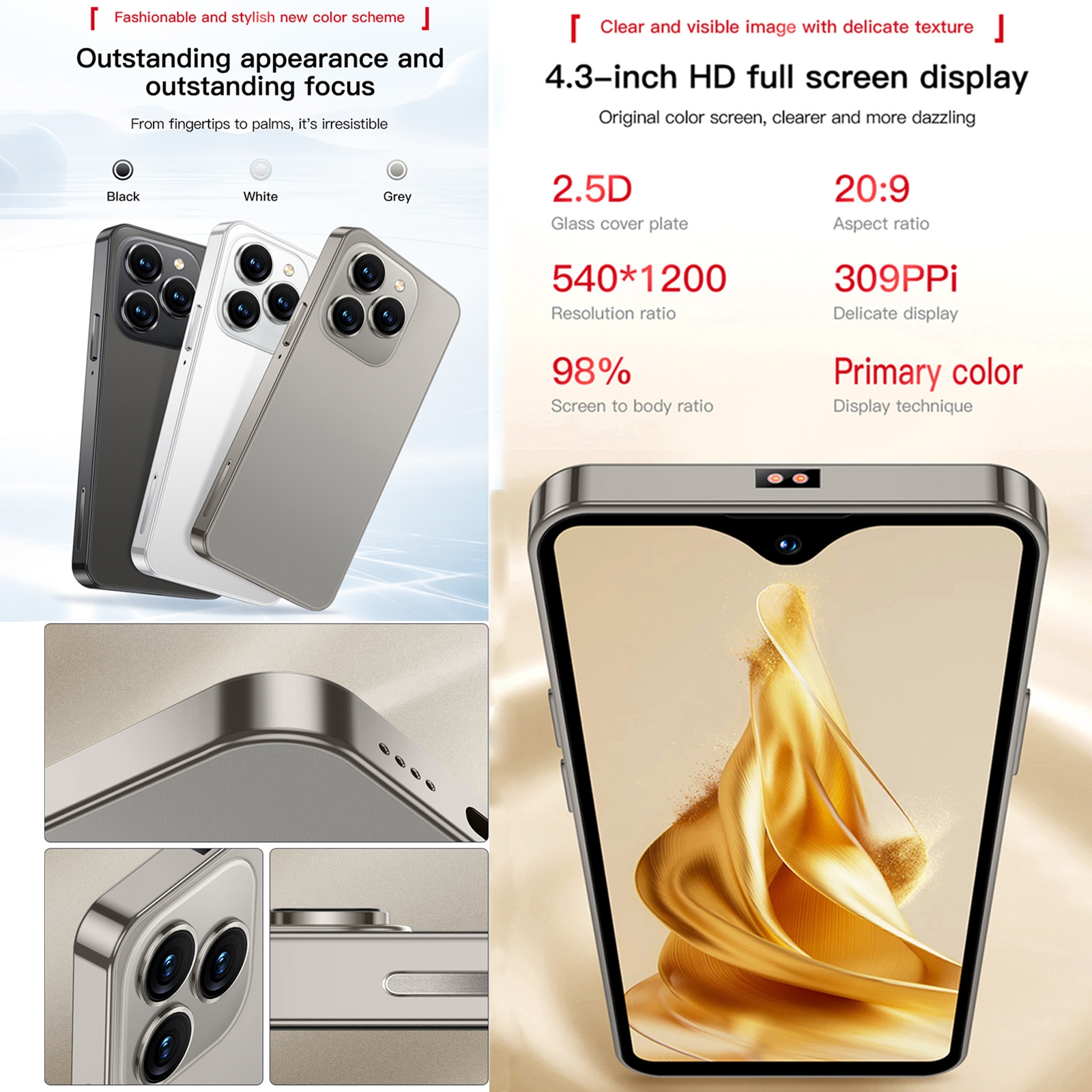 SOYES XS18 Pro Max - Compact 4G Android Phone with Face Unlock