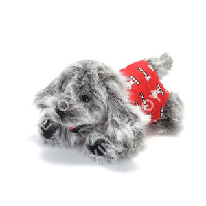 Gri peluş oyuncak köpek bir gri peluş oyuncak köpek uzun kürk gri peluş oyuncak köpek ile bir T-shirt ile OEM ODM ile bağlı - Product Image 2