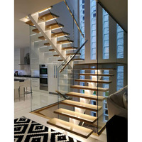 Escalier flottant en bois moderne CBMMART Escaliers droits