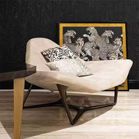 Chaise de canapé simple de luxe moderne avec velours imprimé léopard pour salon chambre à coucher chaise longue de loisirs étoile de mer pour villa maison