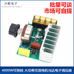 Electronic Voltage Regulator 4000W AC 220V With Fuse For <b>Motor</b> Speed Light Temperature <b>Control</b> - Product Image 5