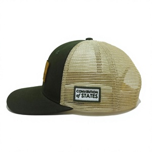 Casquette Trucker en Coton avec Patch en Cuir Brodé Personnalisé, Dos en Maille Respirante, Style Dad Hat, Réglable, Vente en Gros, Décontractée, Gorras - Product Image 3