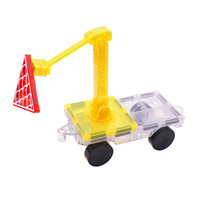 Wellbbplay 88 pièces 1:8 ABS Magnétique DIY Ensemble de Construction Éducatif pour Ville et Route, Jeu d'Imitation pour Enfants de 3 Ans et Plus