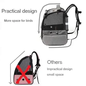 Carriers Cages Airplane Approved Mesh Breathable Travel Pet Bag Bird Parrot Carrier Animal Cages Bird Backpack Carrier