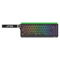 Clavier de jeu mécanique filaire JINMS HERO 68HE, clavier à touches interchangeable à chaud, touches DIY, clavier RGB Esport avec pilote Web, OEM