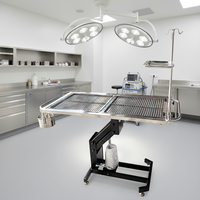 Table d'opération hydraulique en acier inoxydable 304 - Hauteur réglable par commande au pied, avec plateau porte-infusions et bac à déchets, pour chirurgie animale, certifiée CE