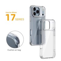 Coque de téléphone portable transparente en TPU+PC, antichoc, étanche, pour 17 16 15 Pro Max Mini Plus XS XR 7G 8 Plus XSMax