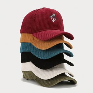 New Three Piece Mushroom Embroidered Corduroy Women's Baseball <b>Hats</b> With Sun protection Outdoor Travel Snapback Caps <b>for</b> Men - Product Image 1