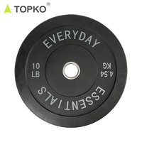TOPKO Gym Fitness - Poids libres - Barre d'haltères - Plaque de poids en caoutchouc