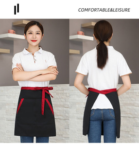 Tablier semi-long sans manches en toile imprimé de logo personnalisé uniforme de travail lavable écologique/durable pour boulangerie <span class=keywords><strong>Restaurant</strong></span> - Product Image 2