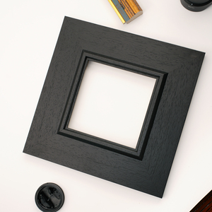 <strong>Black</strong> European Handmade Eco-Friendly Embossing Printing Wood Oil <strong>Frame</strong> 50x25mm Photo Poster Prints Custom Logo Low MOQ Fast - Product Image 1