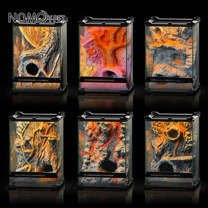 NOMOYPET - Terrario para Reptiles con 11 Estilos de Selva Tropical y Fondo 3D de PU, Kit de Recinto para Lagartos y Geckos - Product Image 3