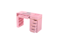 Table de Manucure Style Moderne avec Aspirateur de Poussière et Rangement en Bois et Verre pour Salon de Beauté et Usage Commercial – Offre Spéciale