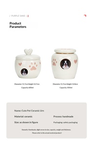 Guci Keramik Foto Kustom Buatan Tangan Ramah Lingkungan untuk Hewan Peliharaan Kecil Anjing Hewan Kesayangan Wadah Kremasi Elegan Kenang-kenangan Peringatan - Product Image 6