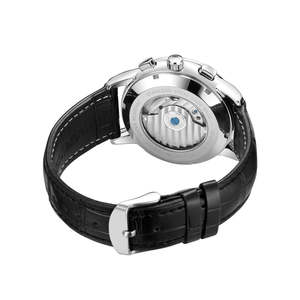 Montre automatique Starry Sky pour hommes, en acier inoxydable noir, squelette, remontage automatique, mécanique, de luxe, lumineuse, analogique, en verre, 412 - Product Image 5