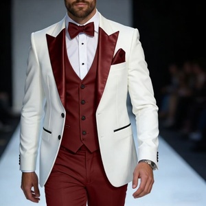 Costumes de <span class=keywords><strong>mariage</strong></span> <span class=keywords><strong>pour</strong></span> hommes de haute qualité en gros, costumes slim fit, smoking 3 pièces, costumes de cérémonie <span class=keywords><strong>pour</strong></span> hommes - Product Image 1