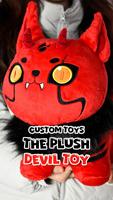 Fabricant de Peluches Personnalisées ODM OEM |   Jouets en peluche de chat démon anime à faible MOQ |   Décoration d'intérieur d'Halloween en gros