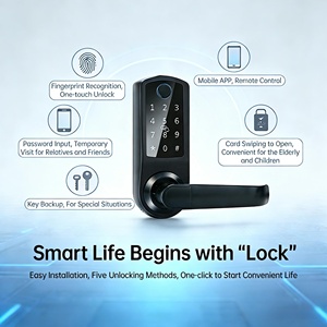 Cerradura Inteligente Multifuncional con NFC, Huella Dactilar, Contraseña, Tarjeta RFID y <span class=keywords><strong>Llaves</strong></span> Mecánicas - Product Image 1