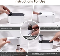 Diffuseur d'huiles essentielles sans fil, nébuliseur automatique sans eau, alimenté par USB, avec batterie intégrée de 2000 mAh, en métal