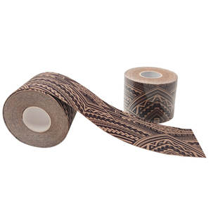 Cinta Kinesiológica Deportiva de Nailon <span class=keywords><strong>Azul</strong></span> de 5cm*5m, con Diseño de Tatuaje, Impermeable, para Ejercicio Muscular - Product Image 2