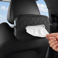 Porte-serviettes de voiture de grande taille, organisateur de serviettes avec poches en filet des deux côtés, adapté à la boîte d'accoudoir de la console centrale