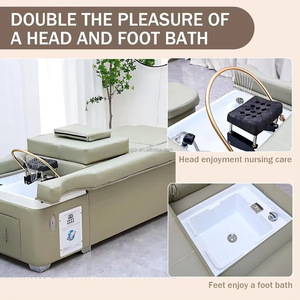 Jincheng Salon Elektrische Rückenlehne Heben Shampoo Bett Thailand Massage Kopf Spa Pediküre Shampoo Stuhl - Product Image 6