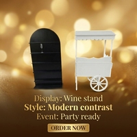 Chariot à bonbons moderne en bois, très populaire, avec roues, pour décorations de mariage et d'anniversaire intérieures/extérieures, fournitures de fête