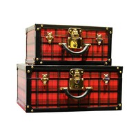 Ensemble de Bagages 3 Pièces Valise en Cuir de Luxe Vintage pour Décoration d'Intérieur Vente en Gros Usine