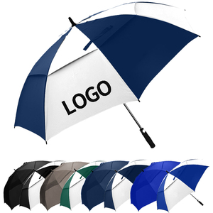 Premium lightweight wind proof golf <b>umbrella</b> modern style navy blue across white large uv protection golf <b>umbrella</b> for man - Product Image 5