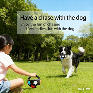 Giocattolo da Masticare per <span class=keywords><strong>Cani</strong></span> a Tema Coppa del <span class=keywords><strong>Mondo</strong></span> in TPR a Forma <span class=keywords><strong>di</strong></span> Pallone da Calcio |   Palla Ecologica Resistente con Suono per Dentizione, Gioco e Addestramento - Product Image 4