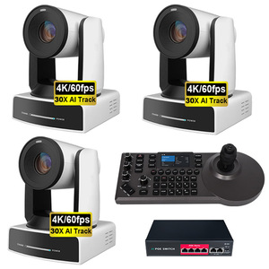 Kit de Cámara 3x MC630 + MKB20, Sistema de Transmisión con Seguimiento IA 4K60fps, PoE HDMI/SDI/NDI/USB, Kit de Cámara Óptica 30x - Product Image 1