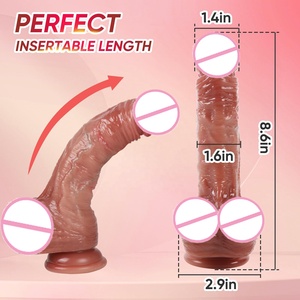 Dildo Realistico in Silicone Liquido con Prepuzio, Pene <span class=keywords><strong>Artificiale</strong></span>, Giocattoli Sessuali per Donne, Dildo Realistico per Adulti - Product Image 5