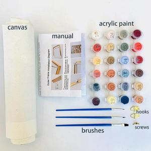 Tranh sơn dầu tự làm theo số, trang trí nhà cửa, tranh vẽ theo số 100x150cm, tranh treo tường phòng ngủ - Product Image 5