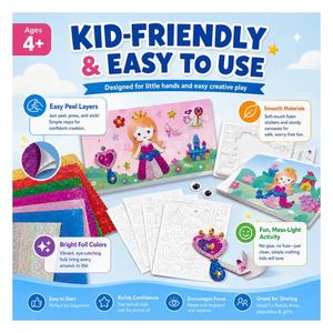 Safari Wildlife Foil <b>Transfer</b> Kit Colorful EVA <b>Stickers</b> Jungle Scene Preschool Learning Craft Gift for Toddlers - Product Image 2