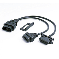 Cable de Extensión Divisor OBD2/OBD de Nailon 20AWG y 16 Pines, Adaptador de 1 Macho a 2 Hembras/Doble Hembra para HY&Toyota&Dodge