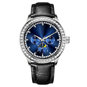 Reloj con Correa de Cuero para Hombre, Precios Bajos, <span class=keywords><strong>Relojes</strong></span> de Lujo a Prueba de Agua, Deportivos, con Logotipo Personalizado, de Cuarzo, Venta al Por Mayor Directa de Fábrica - Product Image 1