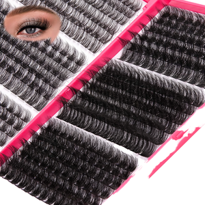 Kit de Pestañas <span class=keywords><strong>Diva</strong></span> Lash Clusters, 432 Piezas, Mink Cruelty Free, Semi-Manuales, Rizadas en D, 12-20mm, Pestañas Individuales, Kit de Extensión de Pestañas - Product Image 1