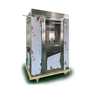 China gold supplier CE certified double person side blowing corner air shower for electronic workshop