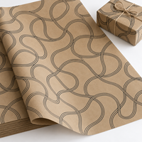 Papier Kraft Ondulé pour Emballage 50x70cm Marron 80g/m² Non Couché Imprimé Personnalisé pour Boîtes Cadeaux et Emballage de Détail