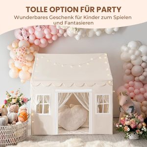 Tente de jeu pliable en forme de <span class=keywords><strong>maison</strong></span> pour enfants décor mignon avec guirlandes lumineuses et rideaux en dentelle <span class=keywords><strong>intérieur</strong></span> spacieux idéal pour salle de <span class=keywords><strong>jeux</strong></span> intérieure - Product Image 5