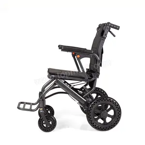 Silla de ruedas plegable ligera de aluminio eléctrica de 9,9 kg al por mayor para silla de ruedas plegable eléctrica para discapacitados