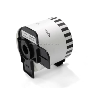 Etiquetas continuas de alta calidad para Brother <span class=keywords><strong>QL</strong></span> <span class=keywords><strong>800</strong></span>, pegatina impermeable negra personalizada, carrete térmico directo para supermercado, permanente - Product Image 4